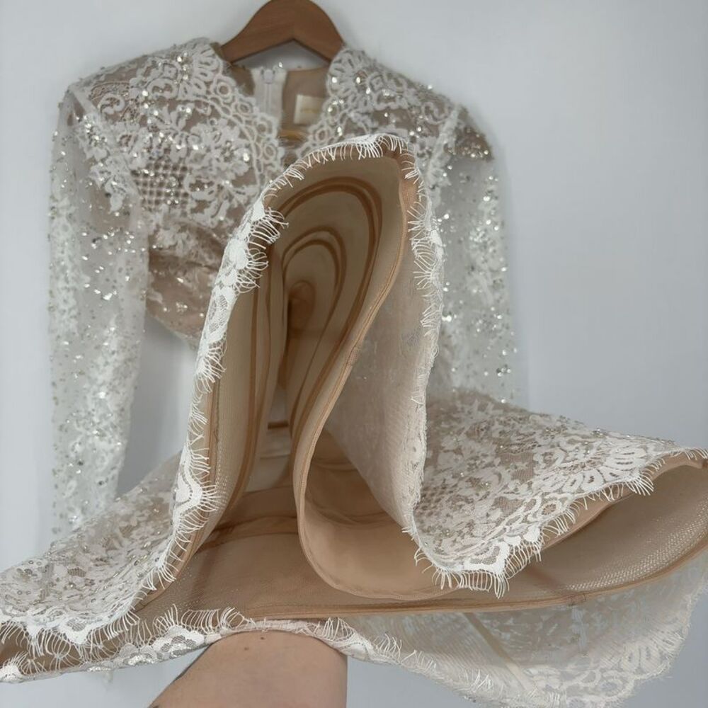 Bronx and Banco Long Sleeve Mini Dress in White - Picture 6 of 6